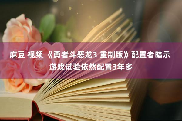 麻豆 视频 《勇者斗恶龙3 重制版》配置者暗示 游戏试验依然配置3年多