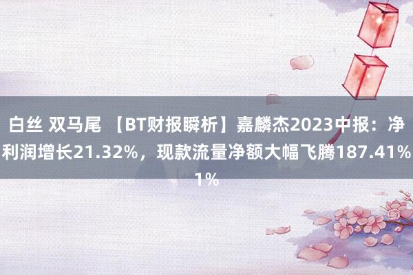 白丝 双马尾 【BT财报瞬析】嘉麟杰2023中报：净利润增长21.32%，现款流量净额大幅飞腾187.41%