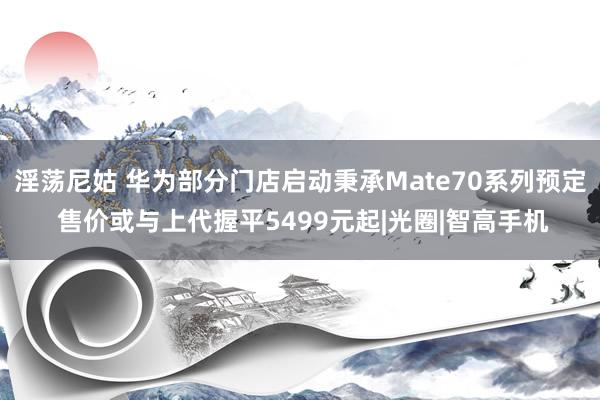 淫荡尼姑 华为部分门店启动秉承Mate70系列预定 售价或与上代握平5499元起|光圈|智高手机